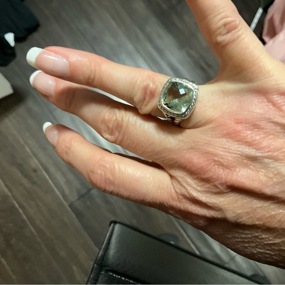 David Yurman 11mm Albion Prasiolite Ring Size 5.5 - Picture 5 of 5